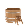 BentWood угловая из лиственницы (1,19х1,19 м.), h=1 м. Натуральная Премиум купель фото  фото - 1