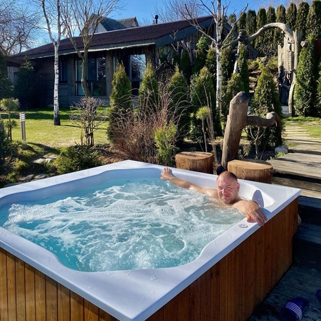 Купель Фурако Polar Spa ELITE QUATTRO 200 квадратная с интегрированной печью для 6-8 человек (термососна светлая) фото  фото - 14